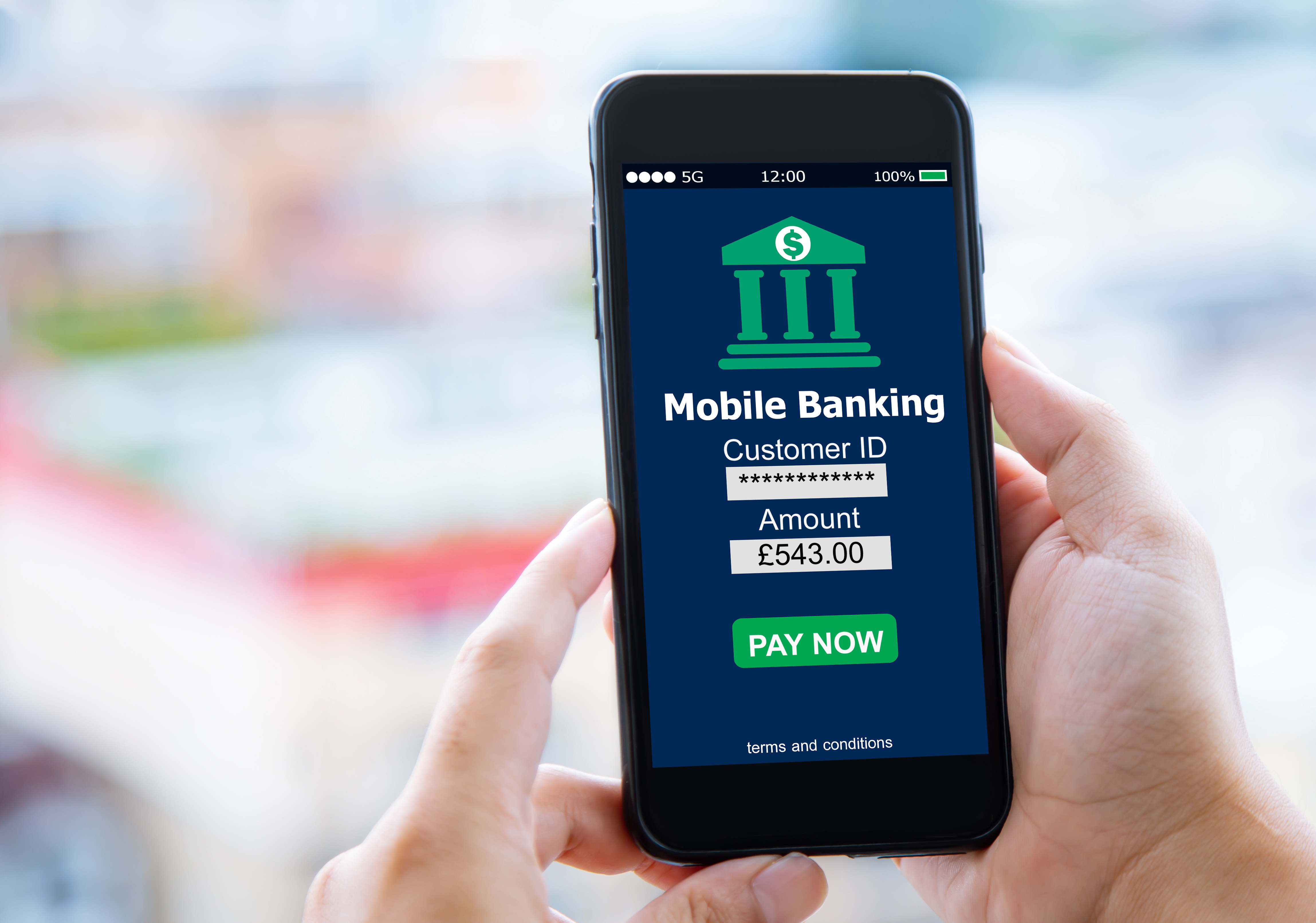 Bank app opens automatically with payment details