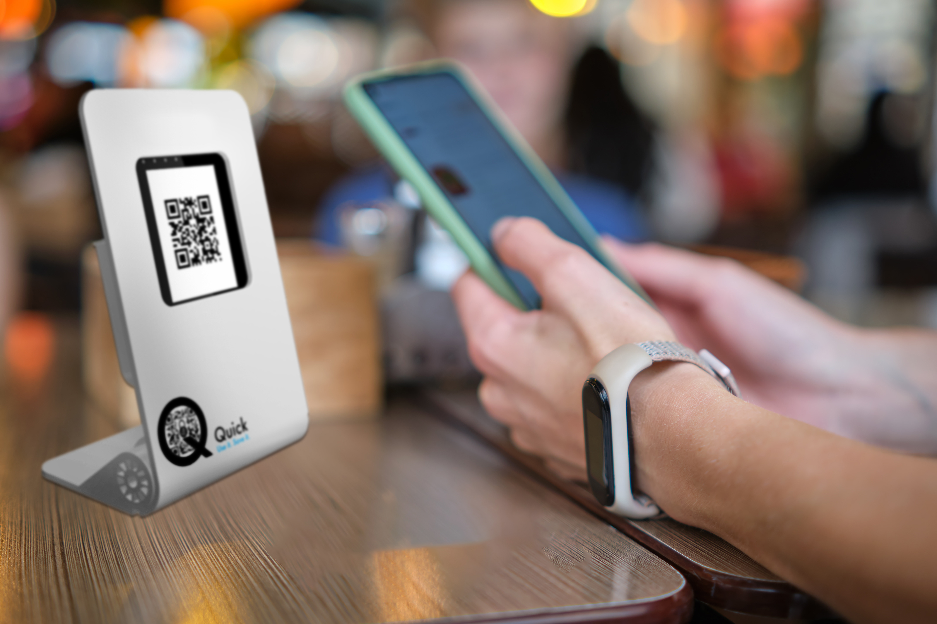 Customer scans a QR code to start payment